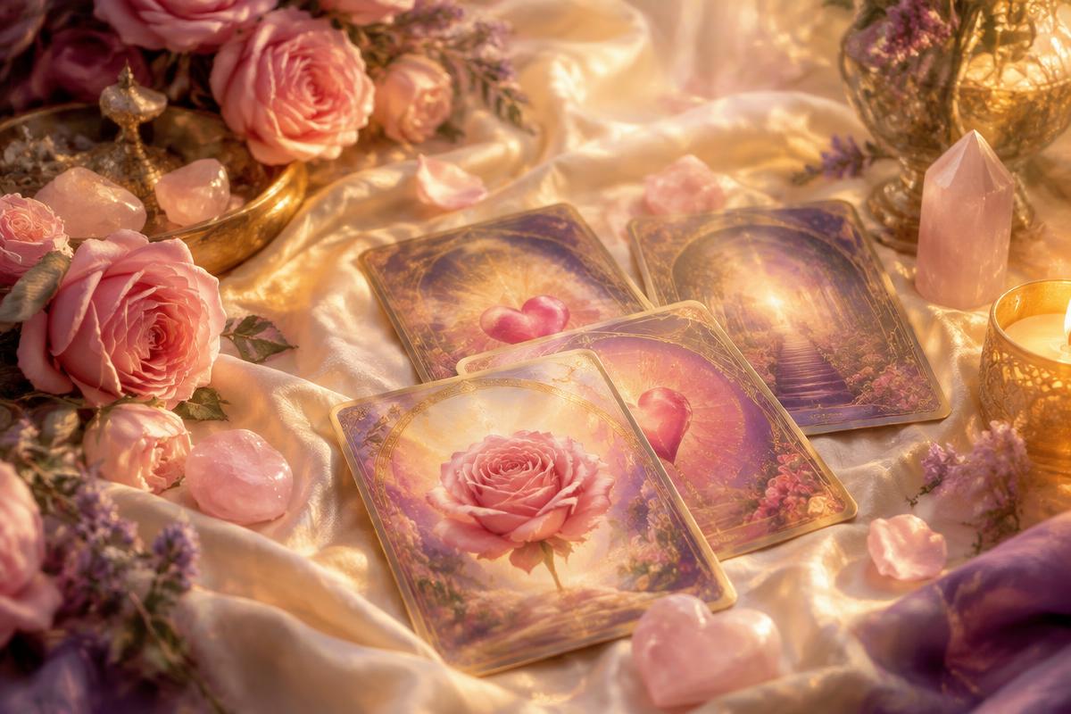 Romantic oracle imagery for love and relationship awareness